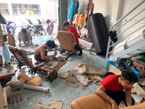 Bọc da ghế và nội thất