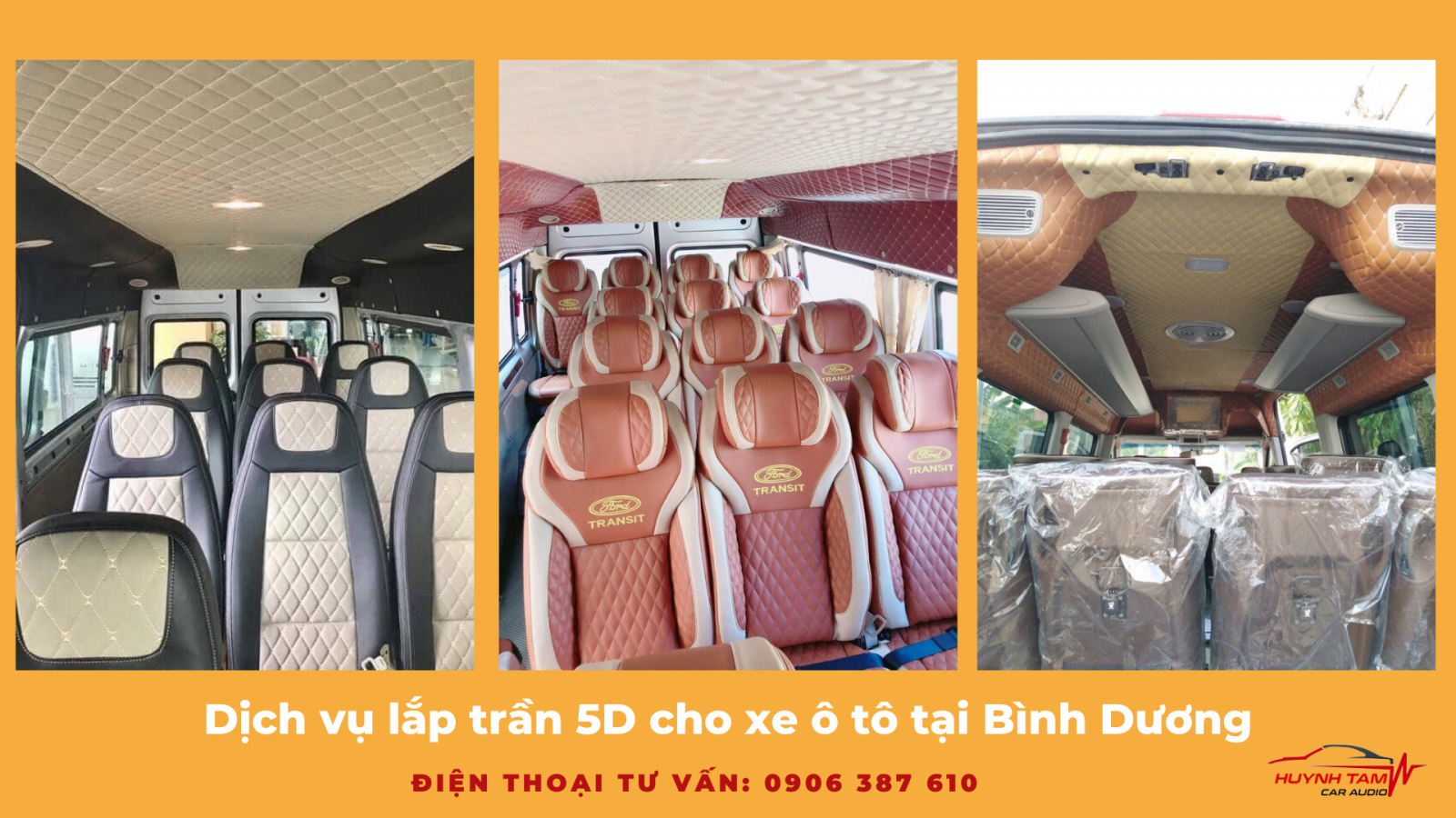 Lắp trần 5D  cho xe ô tô ở Bình Dương chính hãng - Huỳnh Tâm Car  Audio