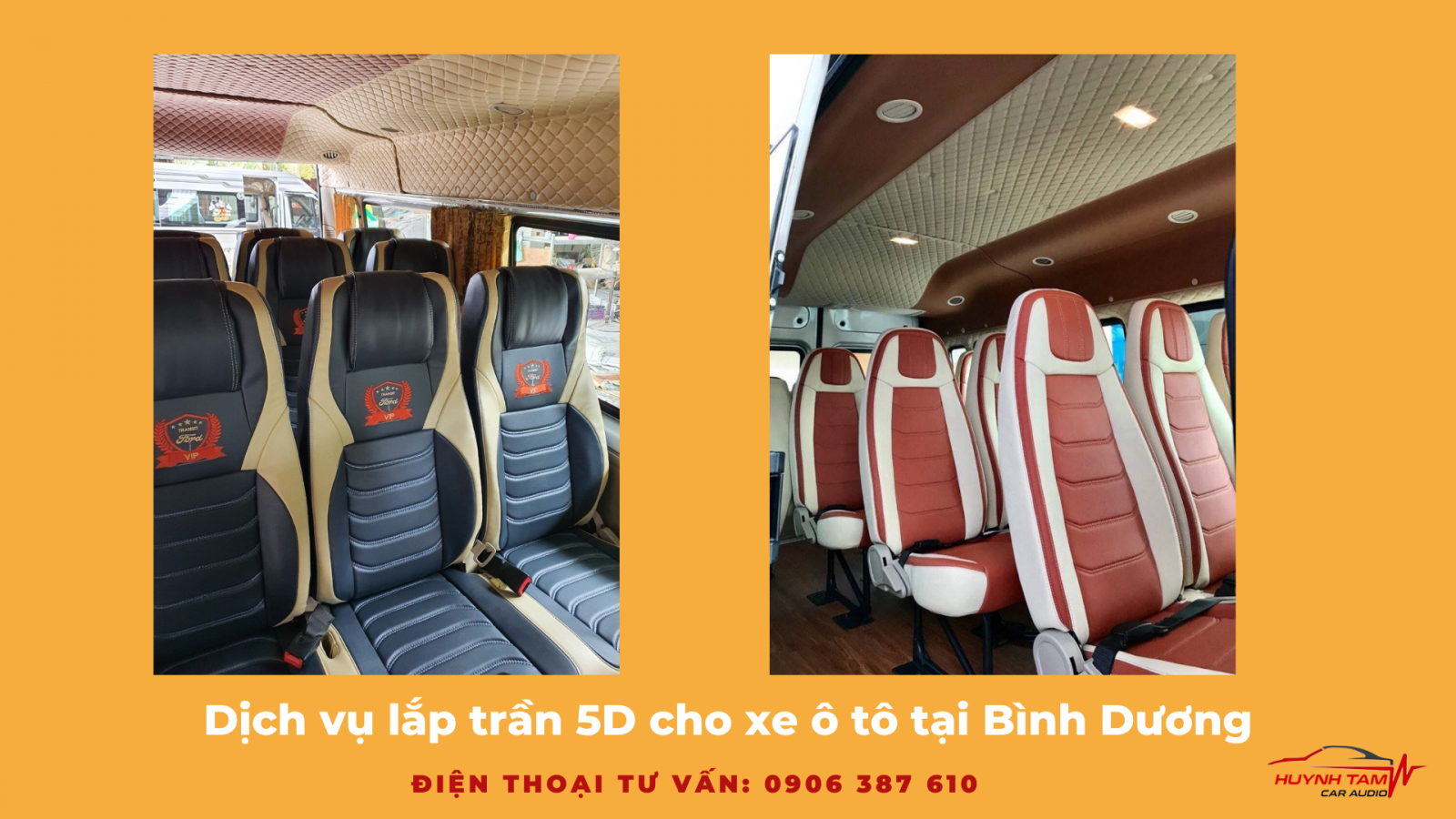 Lắp trần 5D  cho xe ô tô ở Bình Dương chính hãng - Huỳnh Tâm Car  Audio   